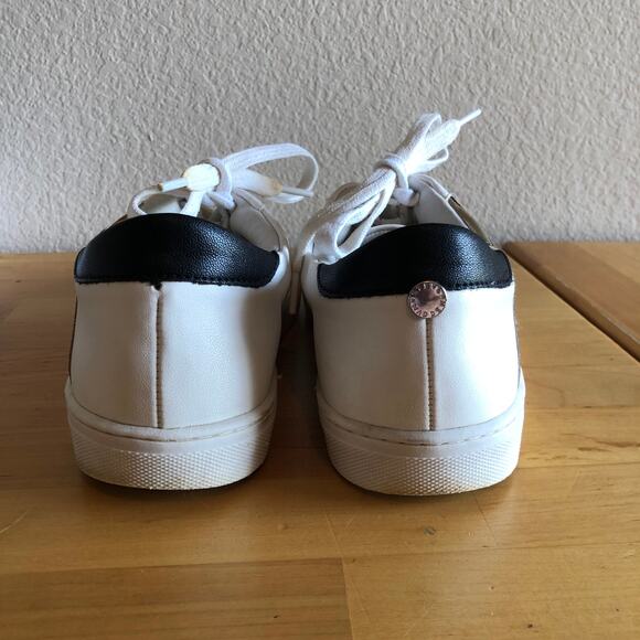 Steve Madden Fone Leopard & Gold Stripe White Sneakers, Size 8 - Picture 4 of 7